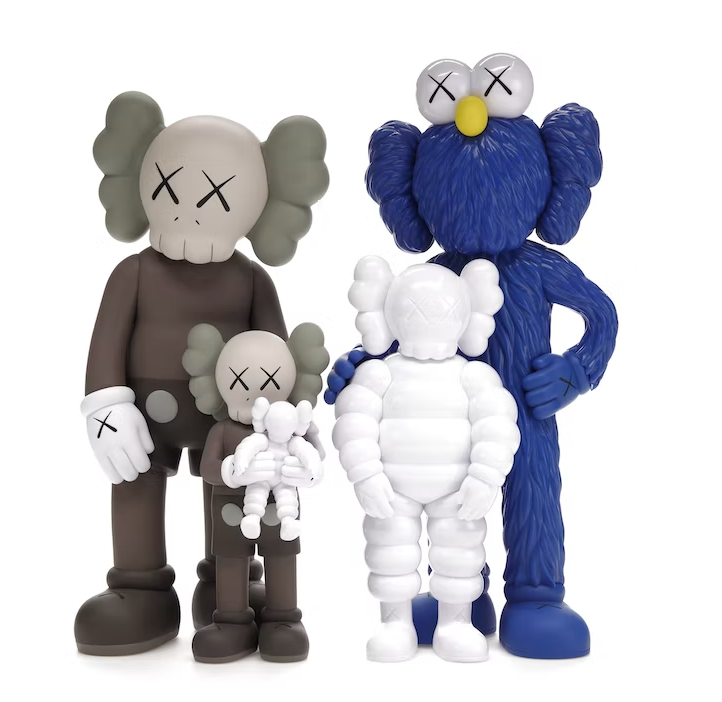 Kaws Figure Family Brown Blue White