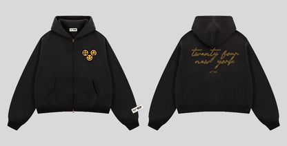 Twenty Four Embroidered Zip Up Hoodie