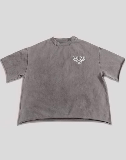 Twenty Four Embroidered Crop Tee