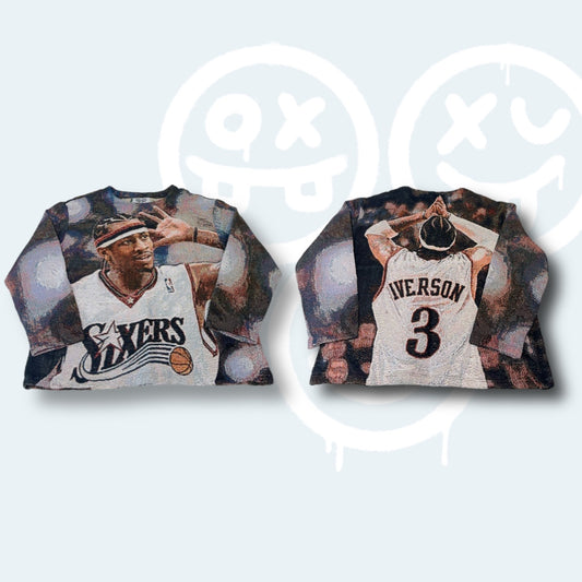 Twenty Four Allen Iverson "The Answer" Tapestry Crewneck