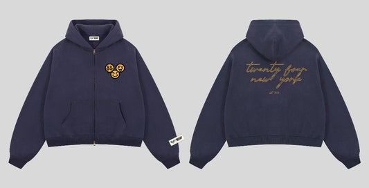 Twenty Four Embroidered Zip Up Hoodie
