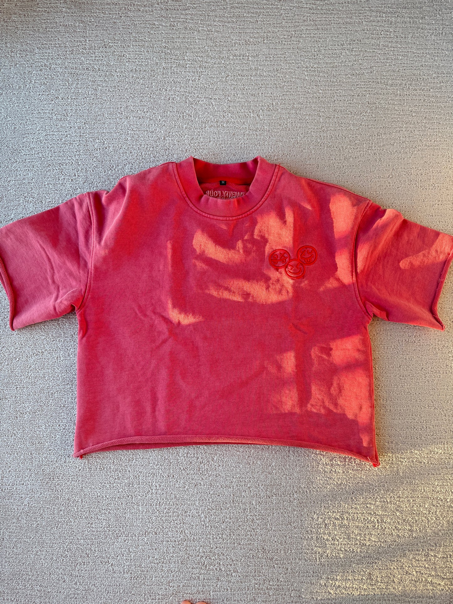 Twenty Four Embroidered Crop Tee