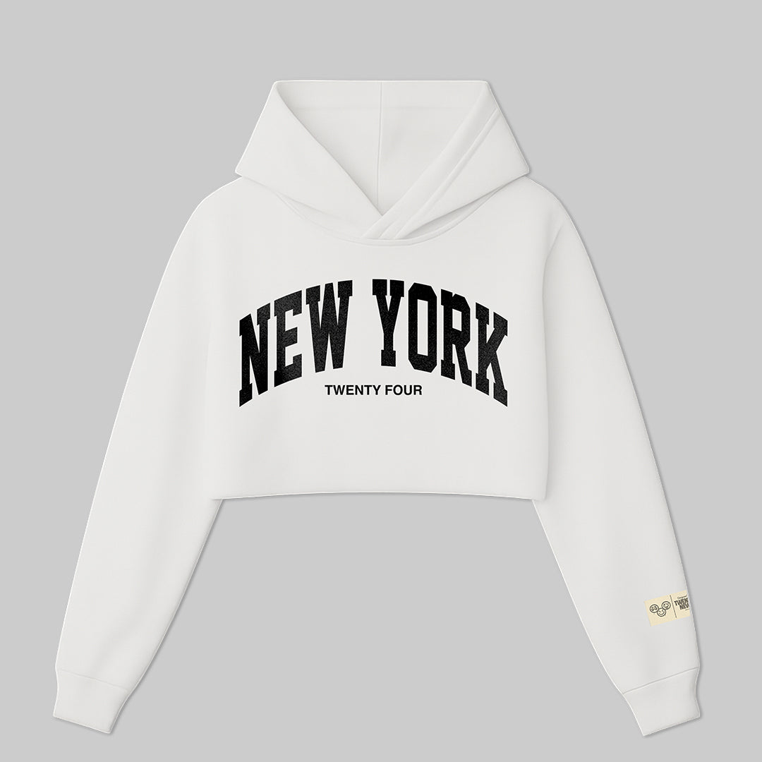 Twenty Four "New York" Cropped Hoodie/ Crewneck