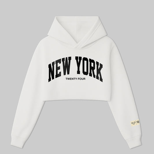 Twenty Four "New York" Cropped Hoodie/ Crewneck