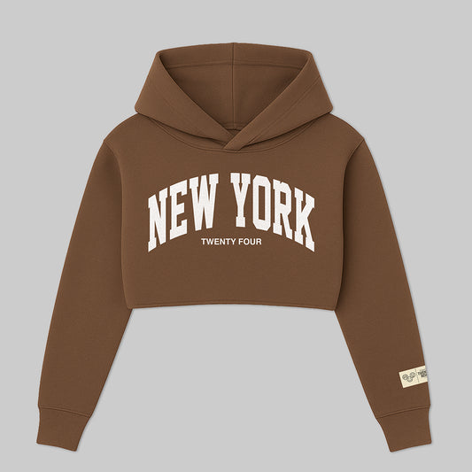 Twenty Four "New York" Cropped Hoodie/ Crewneck