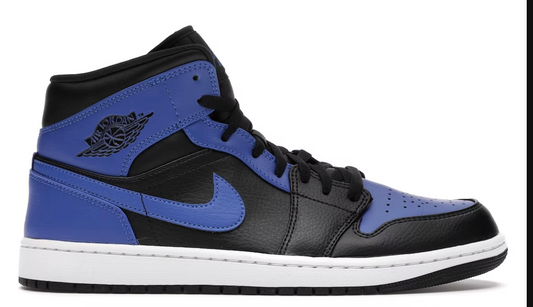 Jordan 1 Mid Hyper Royal Tumbled Leather (GS) (696)