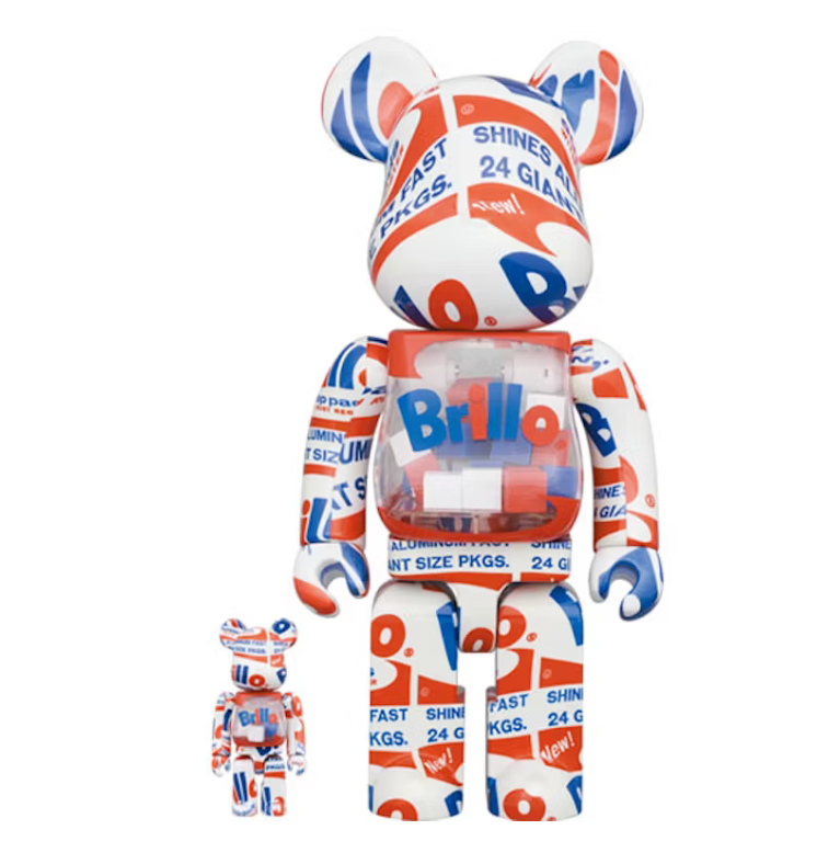 Bearbrick x Andy Warhol Brillo 100% & 400% Set