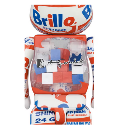 Bearbrick x Andy Warhol Brillo 100% & 400% Set