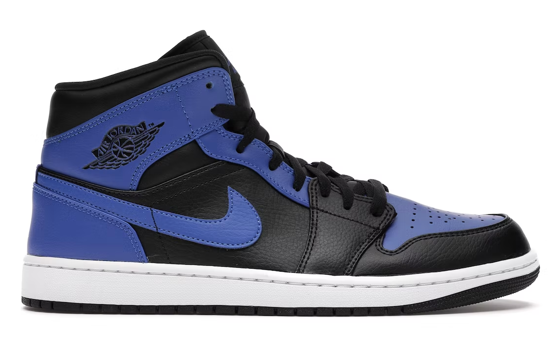 Jordan 1 Mid Hyper Royal Tumbled Leather (696)